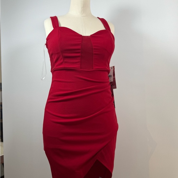 Juniors' Sweetheart-Neck Sleeveless Dress size XL Macy’s New with tags in Red - Picture 5 of 10